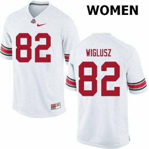 Women's Ohio State Buckeyes #82 Sam Wiglusz White Nike NCAA College Football Jersey August VSH5744YJ